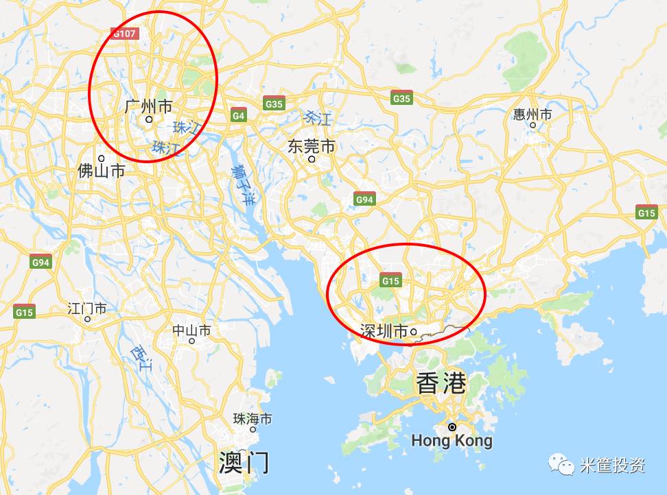广州深圳珠海地理位置图片