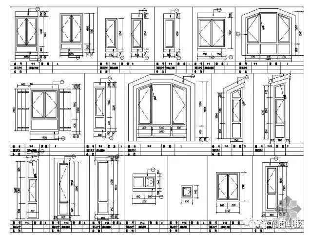 建筑施工门窗符号大全图片