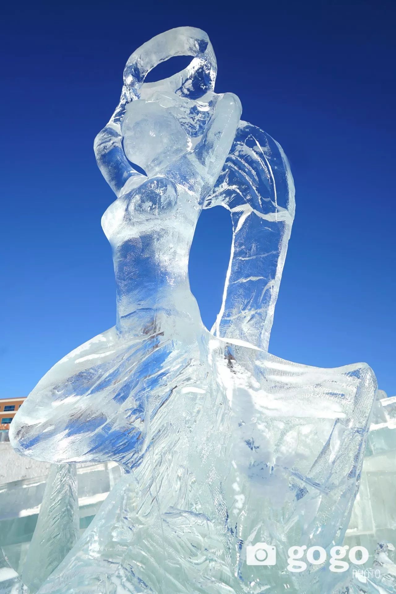 蒙古国街头冰雕艺术欣赏