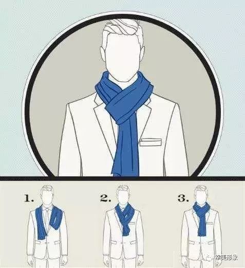 男士丝巾的系法图解图片