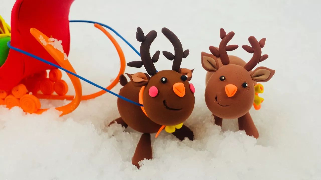 丽丽姐魔法粘土︱第12期:圣诞嘉年华 · 圣诞驯鹿