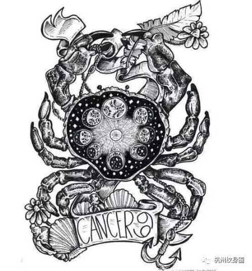 巨蟹座纹身神兽图片