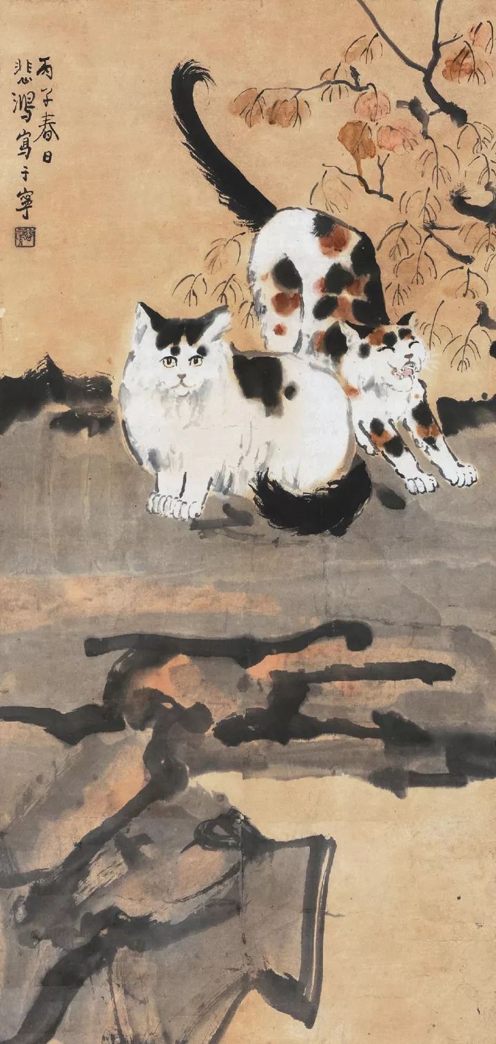 现当代名家徐悲鸿画猫作品欣赏