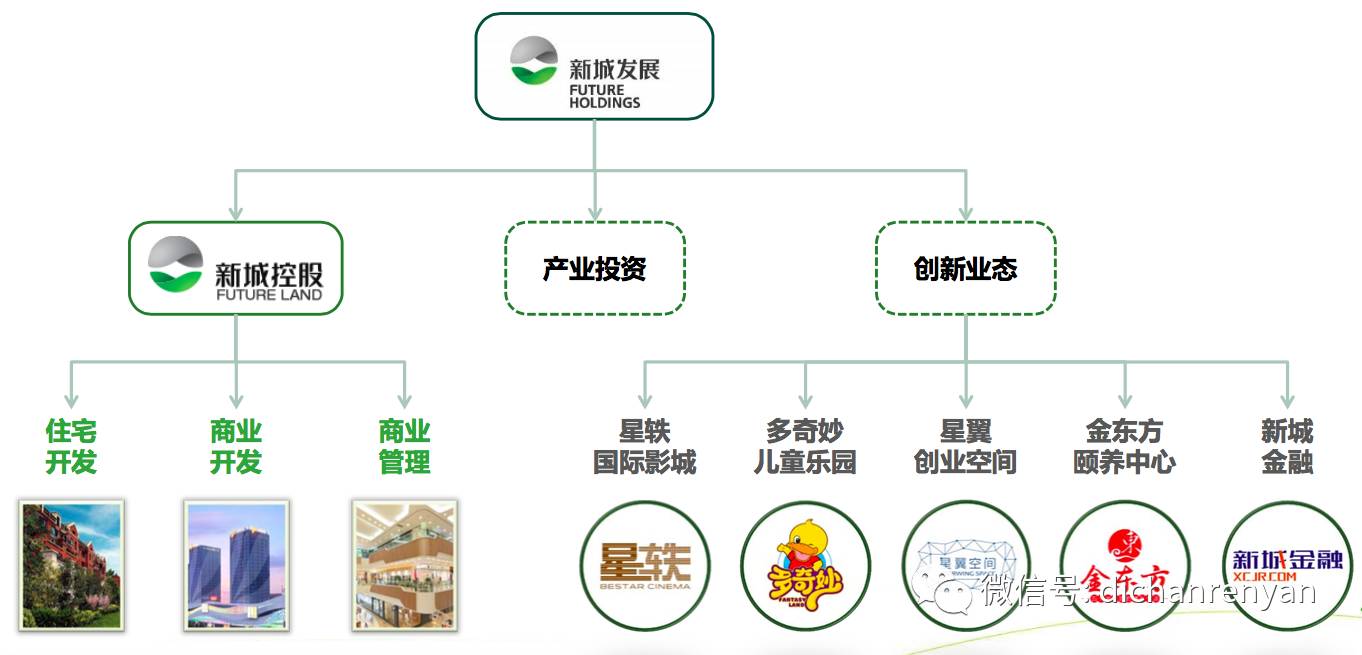 我们来看新城的组织架构,这里主要说新城控股.