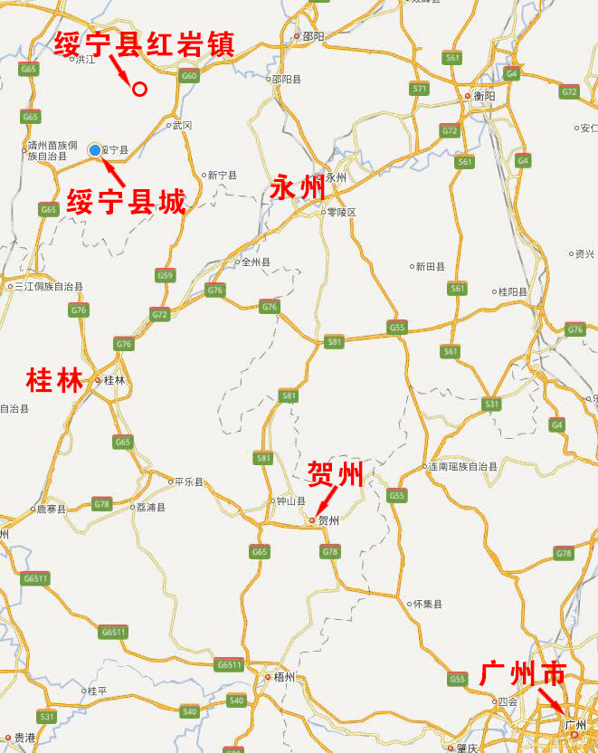 湖南绥宁乡镇地图图片