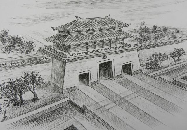 真费了不少时日呢 曾经巍峨耸立的汉长安城门 辉煌的未央宫,长乐宫