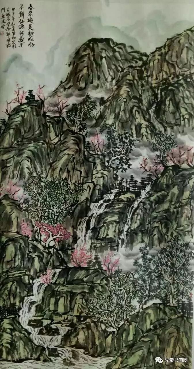 远看山有色近听水无声魏军科国画作品