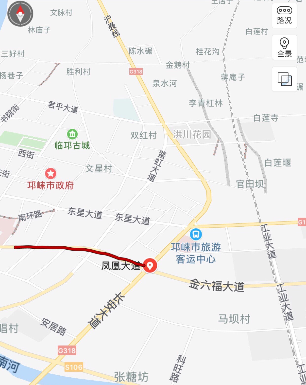 图:百度地图郫都(南北大道▼图:高德地图新都(鸿运大道▼图