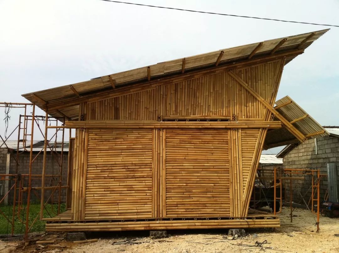 竹架棚房子图片