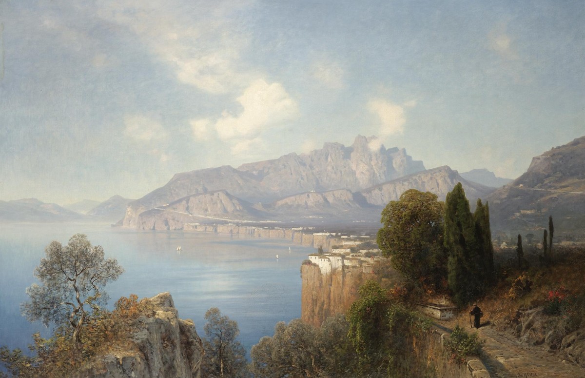 德国油画大师 oswald achenbach 风景油画作品合辑(捌)