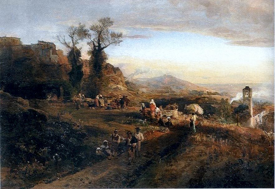 德国油画大师 Oswald Achenbach 风景油画作品合辑（伍）