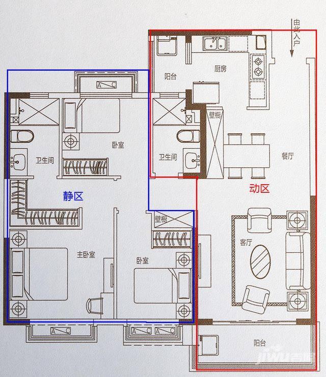 动静分离户型图片