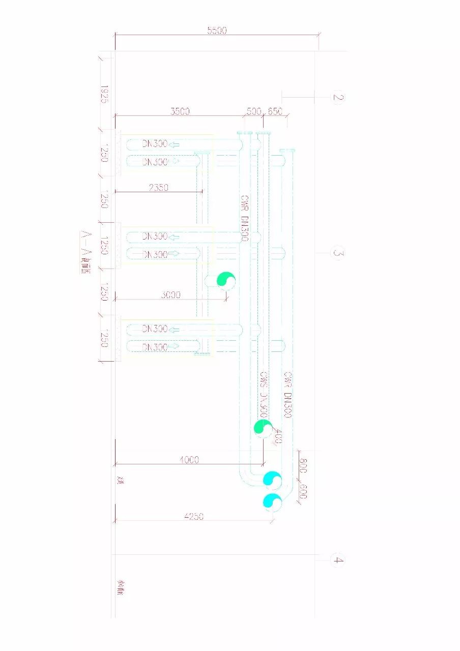 冷卻水換熱機房↓鍋爐房↓製冷機房↓空調機房↓酒店管井↓ahu機房2