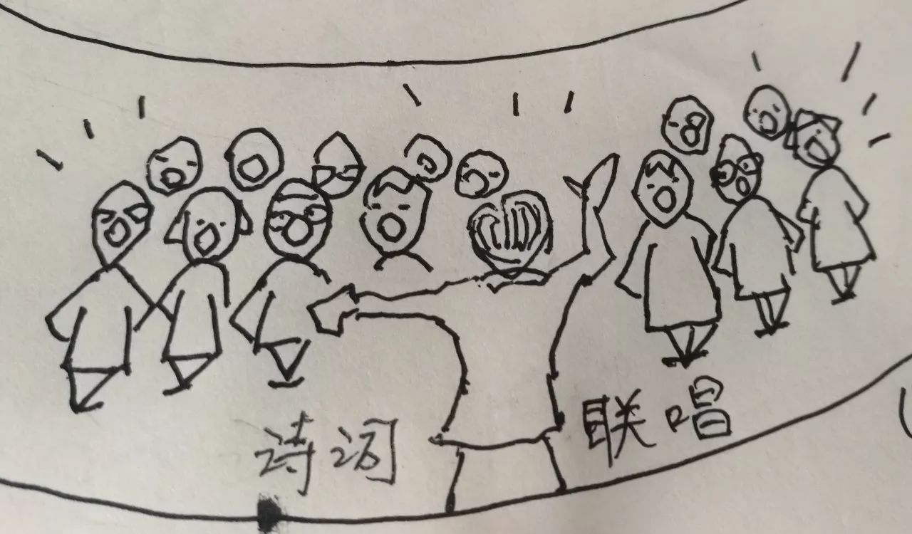 幼儿园大合唱简笔画图片