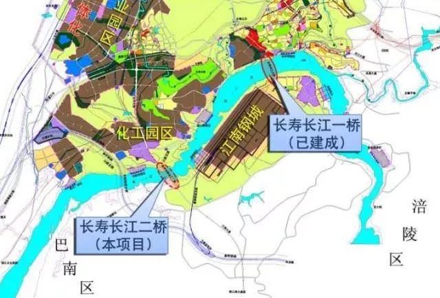 民生规划 万众瞩目1重庆长寿长江二桥工程线路全长约3833米,大桥全长