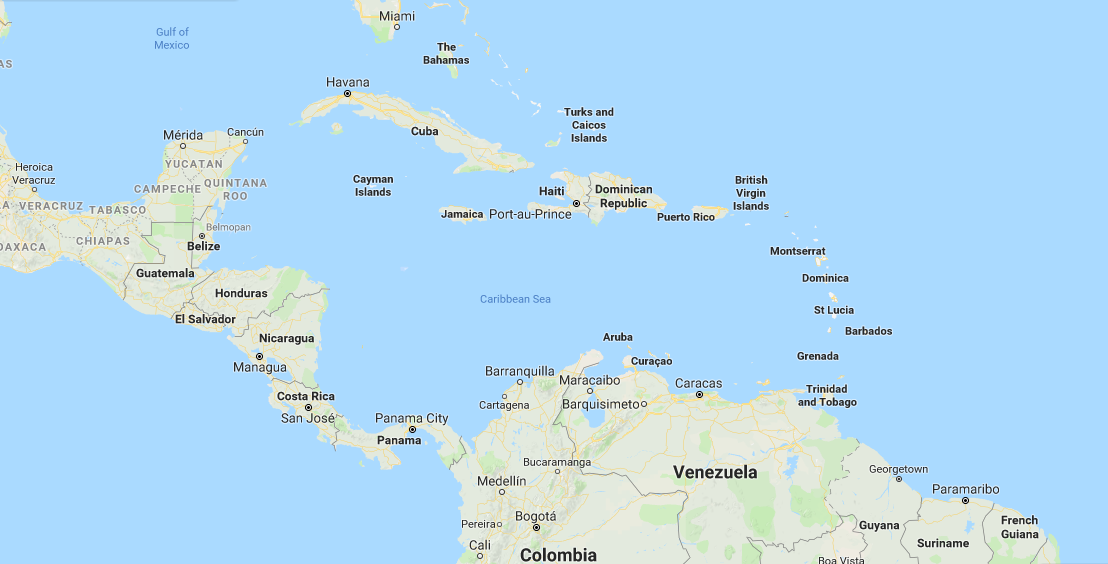 加勒比海 位置图片