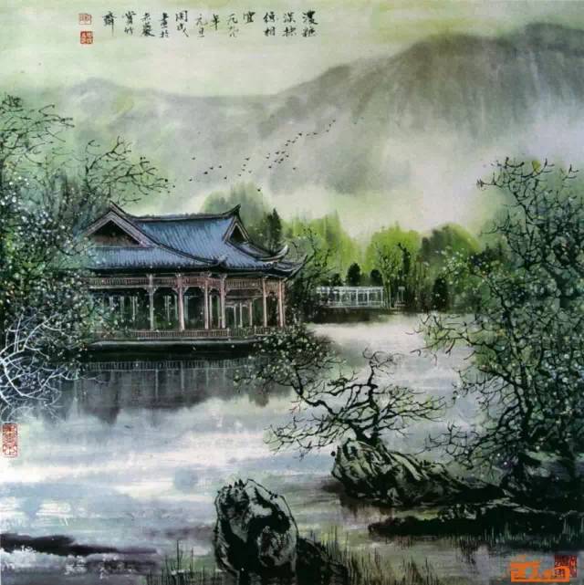 胡周成山水