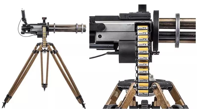 這些槍械武器竟然都是由攝影器材製作而成
