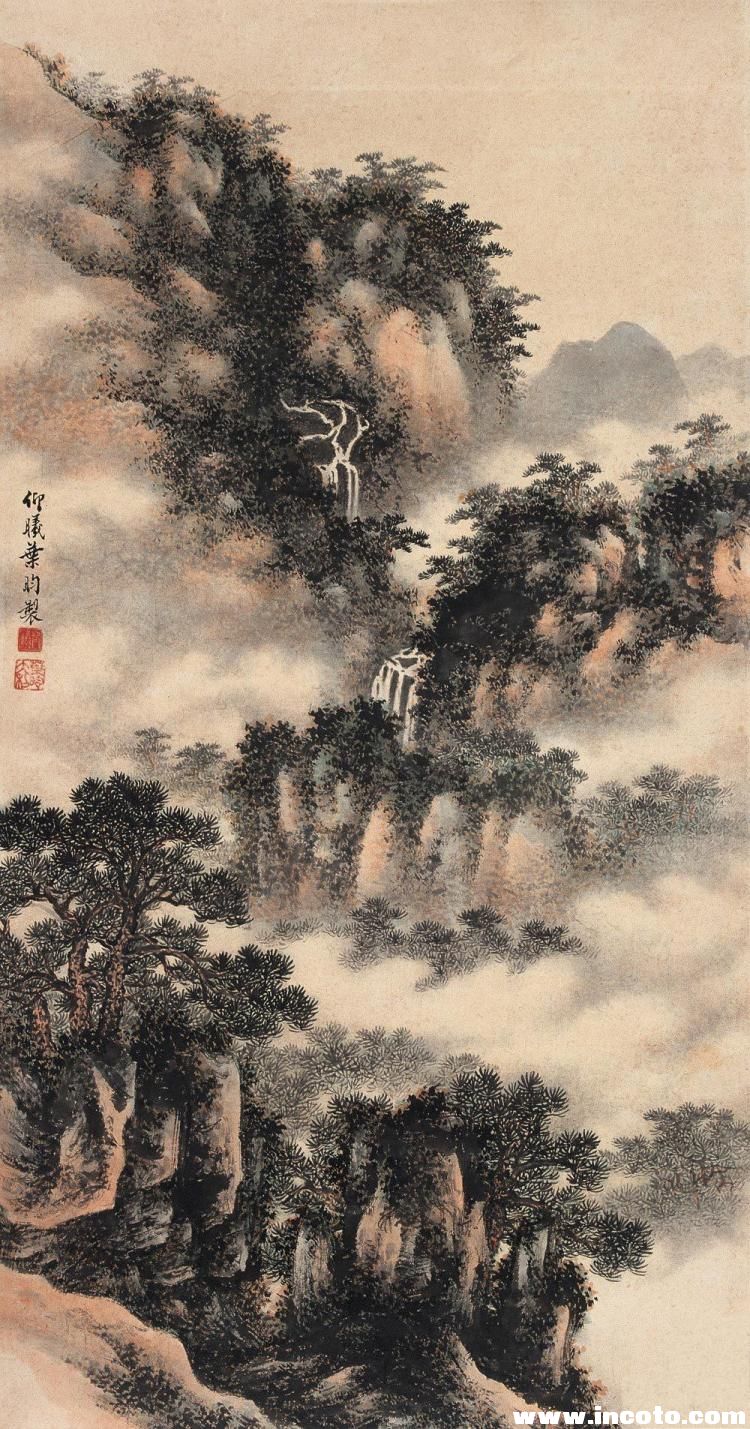 图片:叶昀 云山图.图片:杨石朗 溪山萧寺图.图片:许荣勋 谿山深秀.