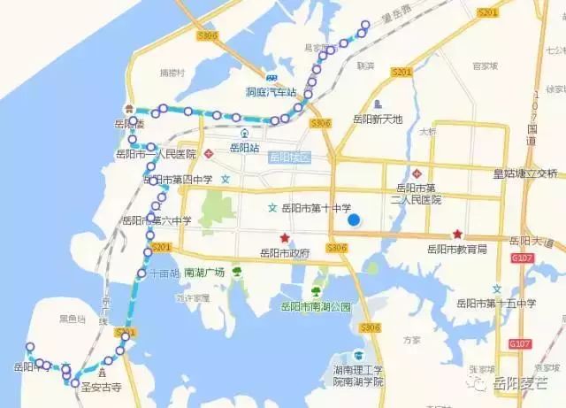 岳阳18路公交车路线图图片