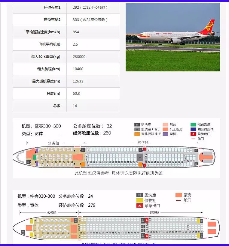 海航空客333座位图图片