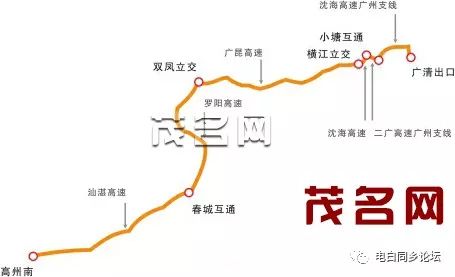 广州汕湛高速线路图图片