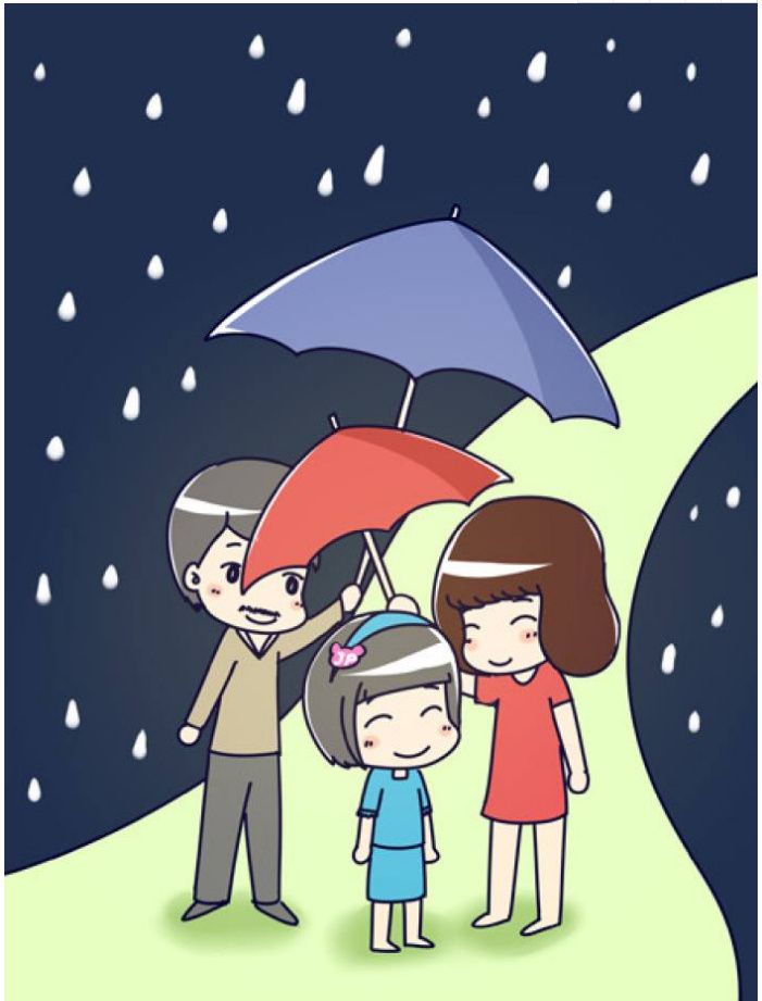 遮风挡雨漫画图片