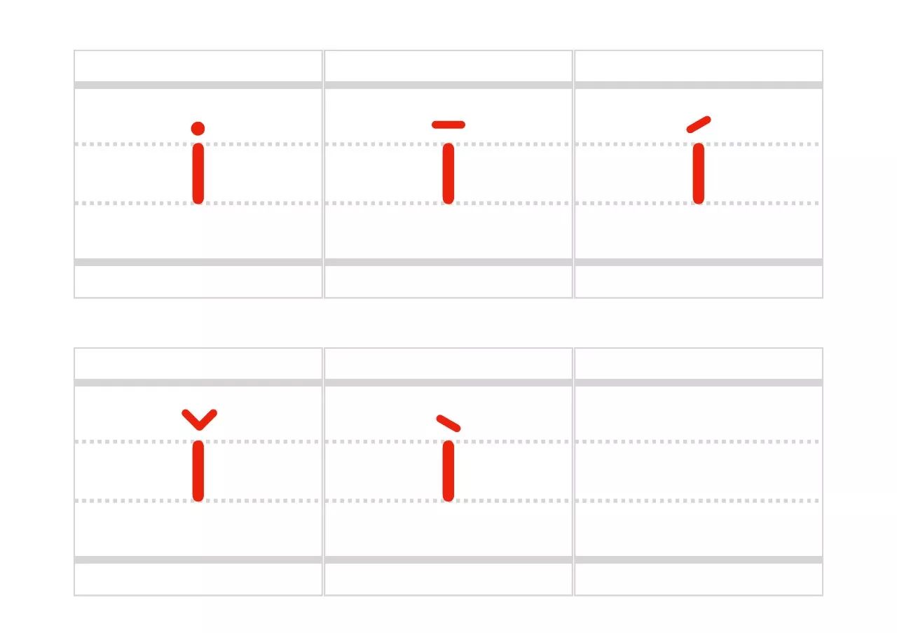 拼音i的写法顺序图片