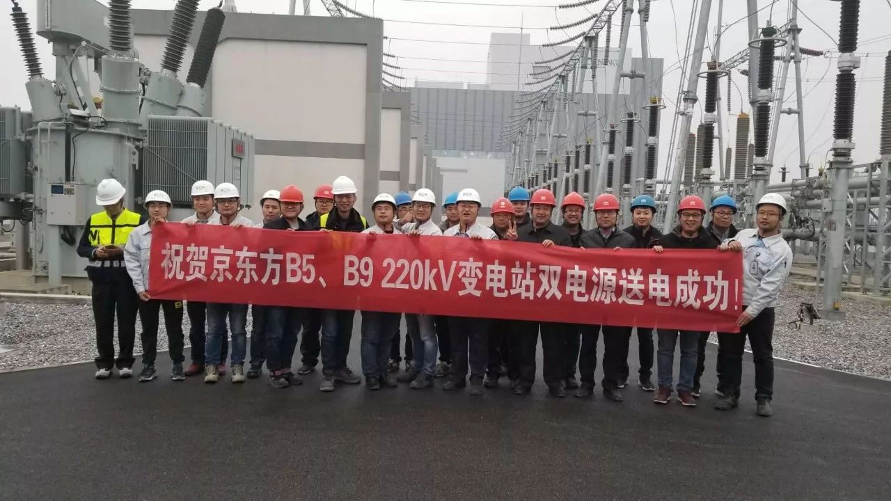 热烈祝贺b5,b9 220kv变电站双电源送电成功!