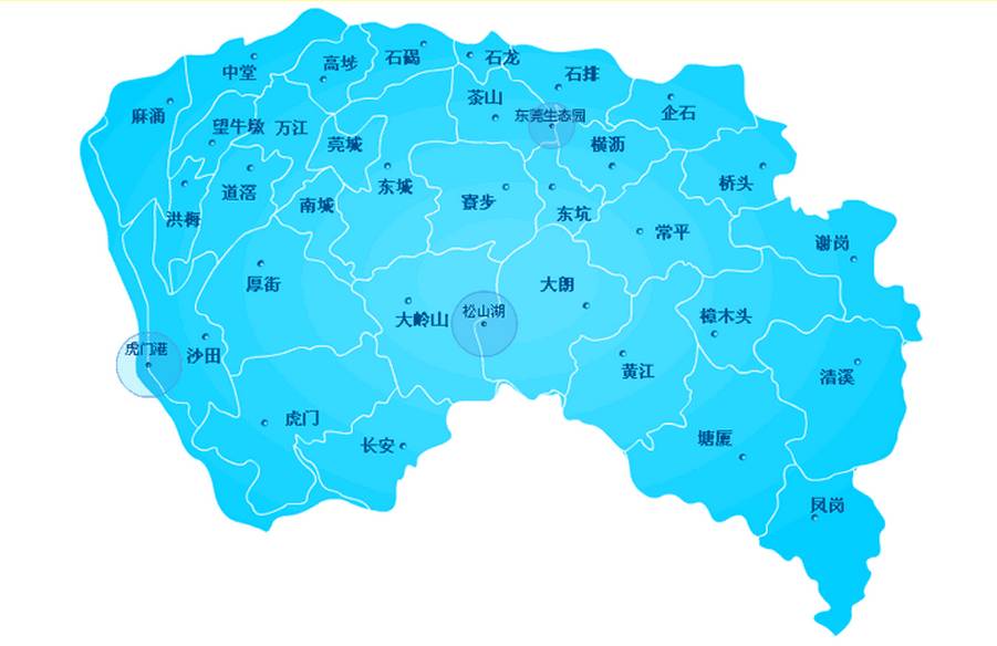 广东东莞地图 放大图片
