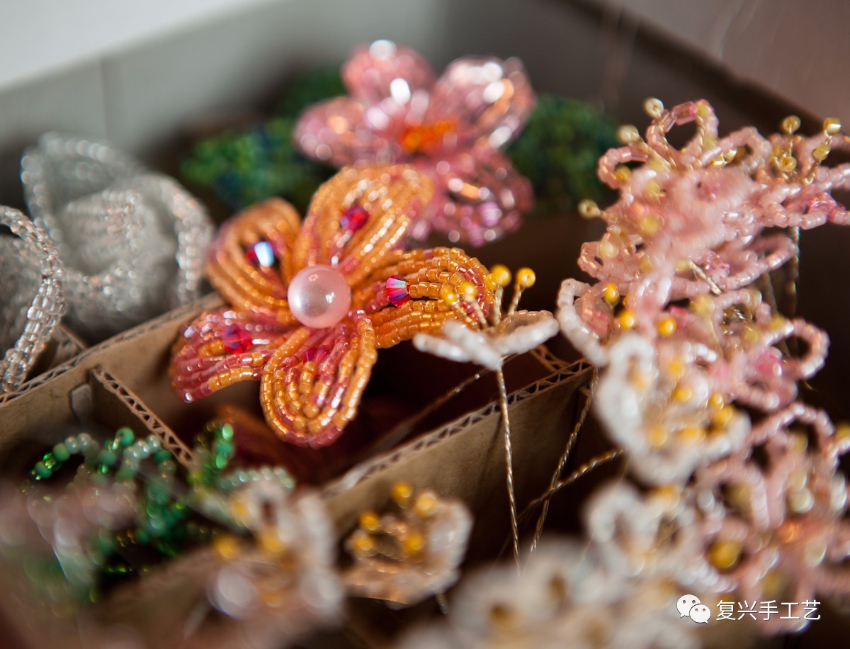 法式古董珠艺花铜丝绕出的花花世界