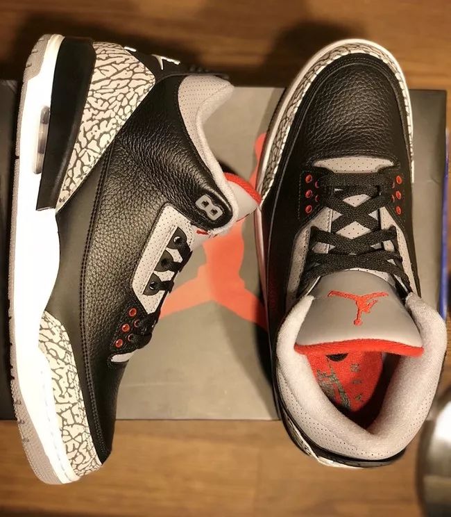 airjordan3aj3黑水泥细节实物图