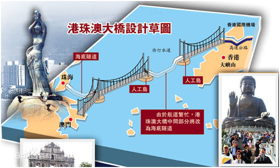 粤港澳大桥总平面图图片