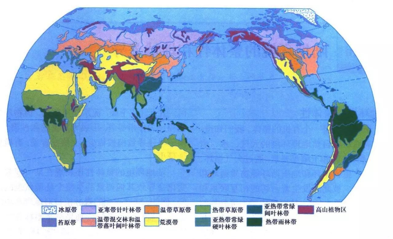 世界沙漠分布图高清图片