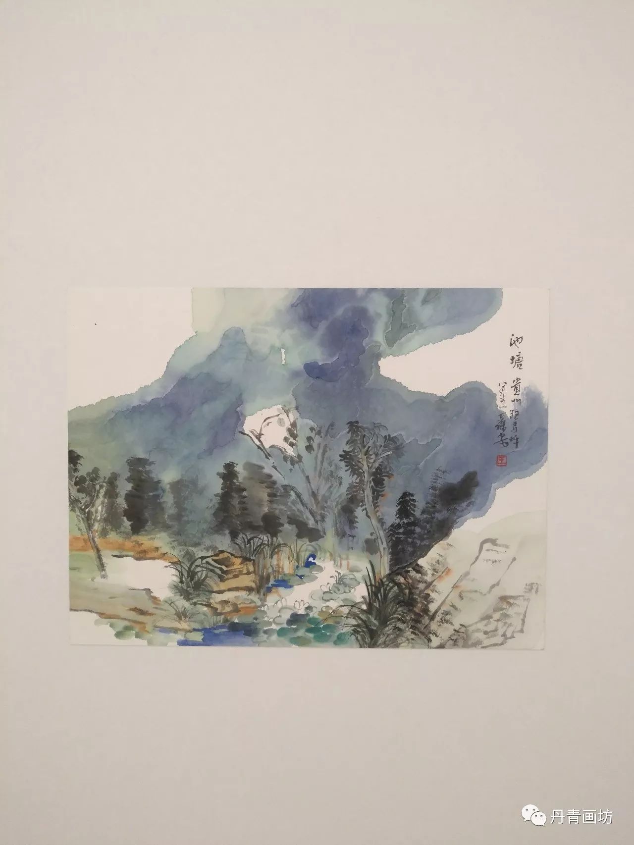 丹青画坊掩云生处参观王保安老师山水畵新作展