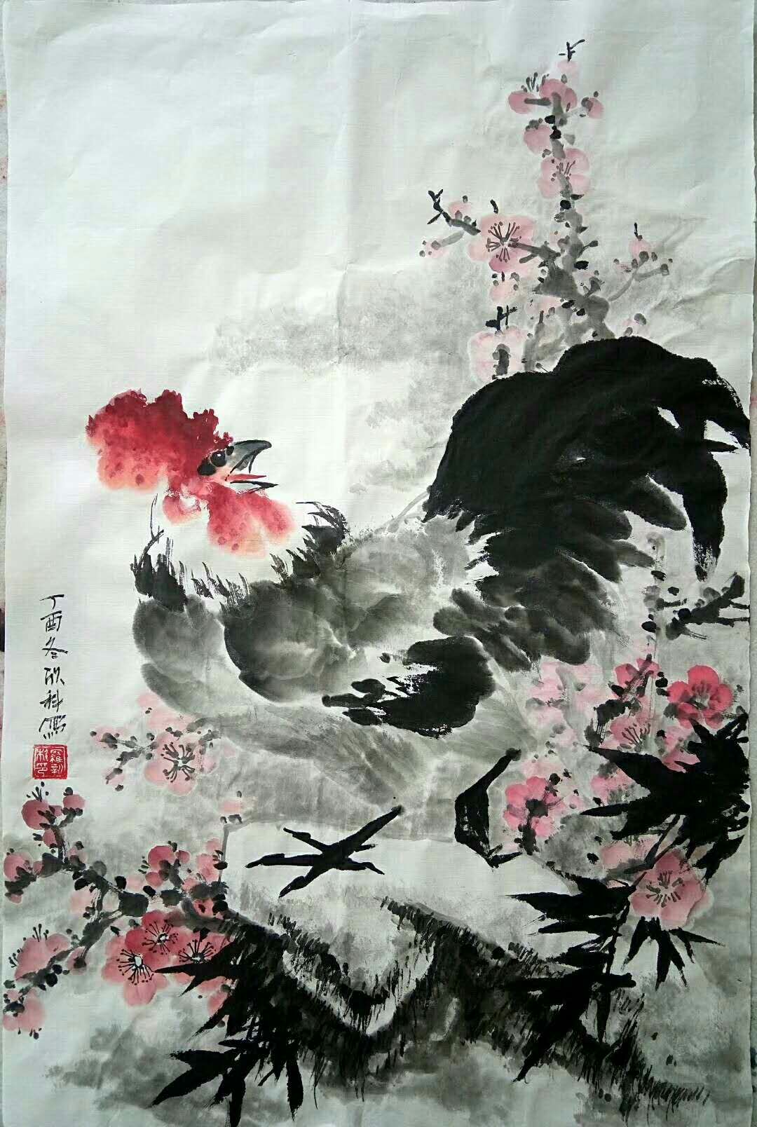 中国著名国画牡丹画画家罗欣科作品欣赏