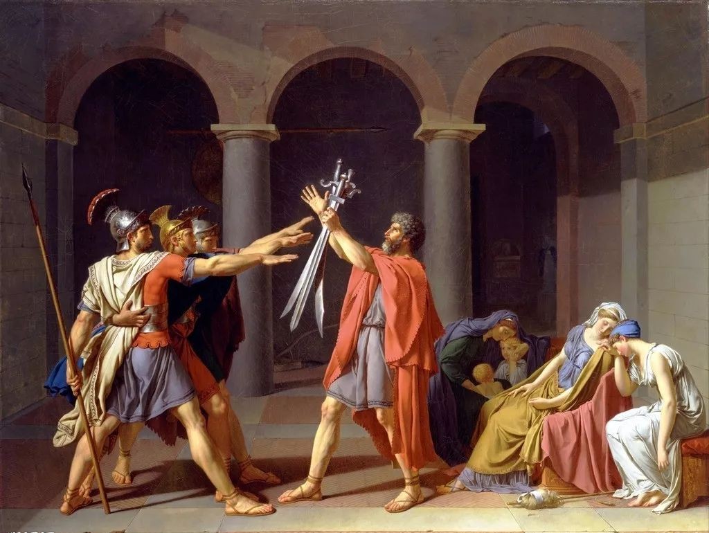 荷拉斯兄弟宣誓(油画,1784年)达维特(法国)