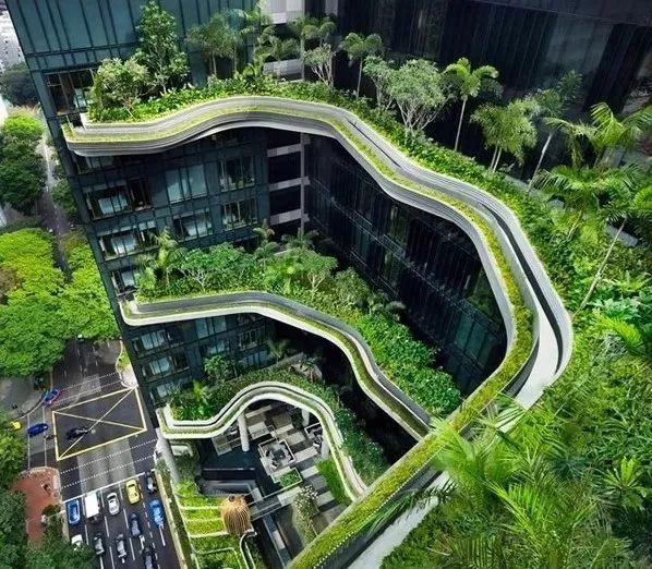 世界知名綠色建築 綠色建築中最著名的就是新加坡parkroyal