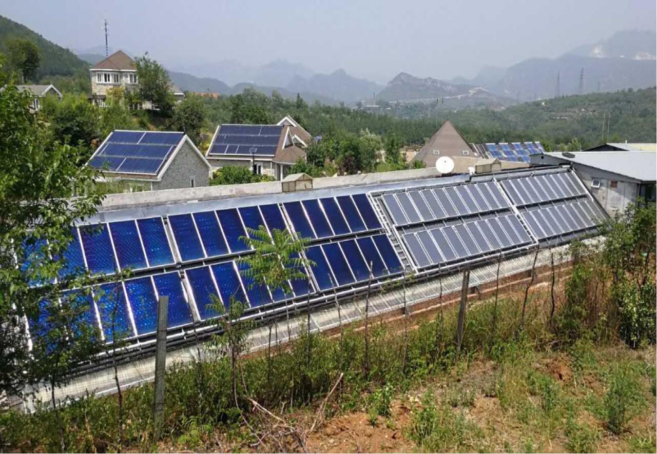 农村太阳能取暖设备图片