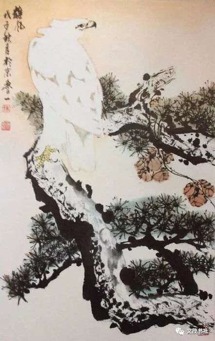 鹰视天下傲群芳著名画家孙鲁一