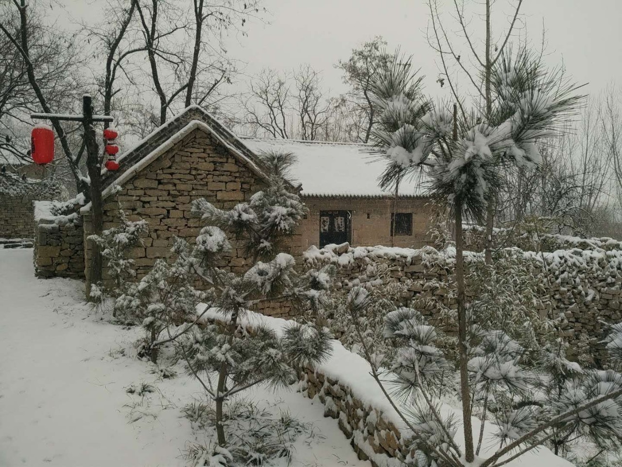 农村过年雪景图片图片