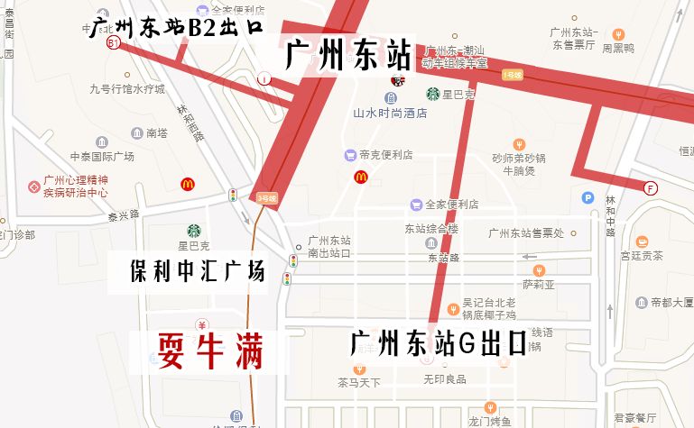 广州东站出口分布图图片