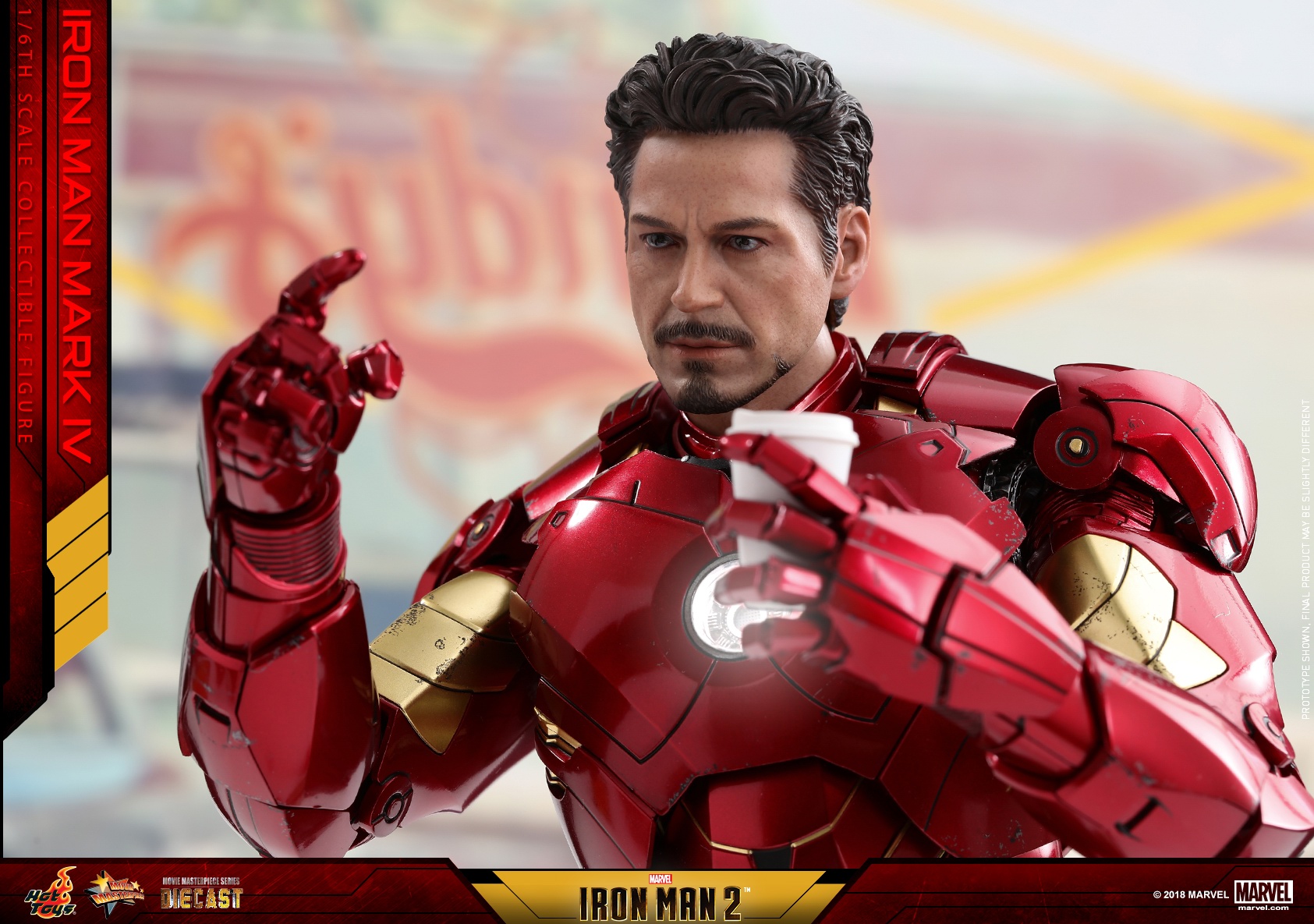 hottoys新品16壓鑄合金鋼鐵俠2鋼鐵俠mk4拆甲機臺套裝mms462d22標版