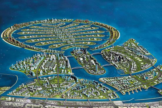 迪拜棕榈岛世界上最大的人工岛