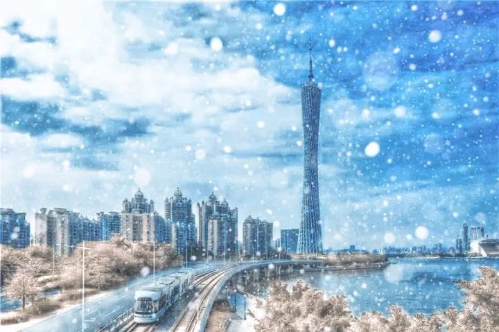 广州天堂顶下雪图片