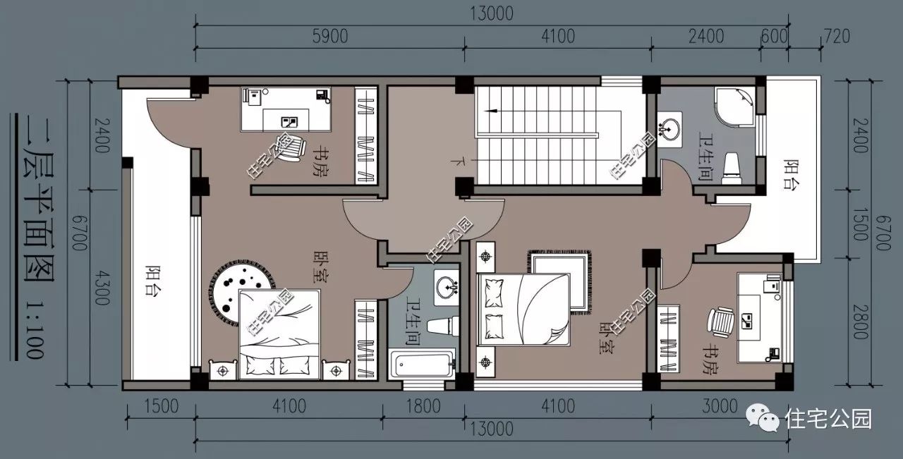 6x13米,占地百余平的2室2厅现代别墅(全图 视频展示)