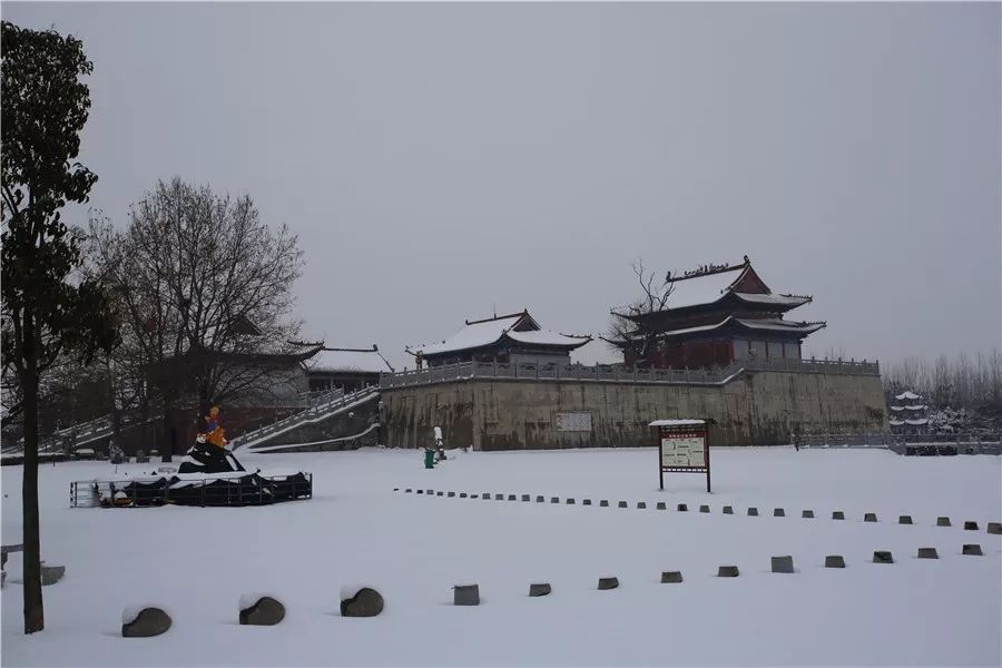 項城大雪之中的南頓故城,還挺美的!