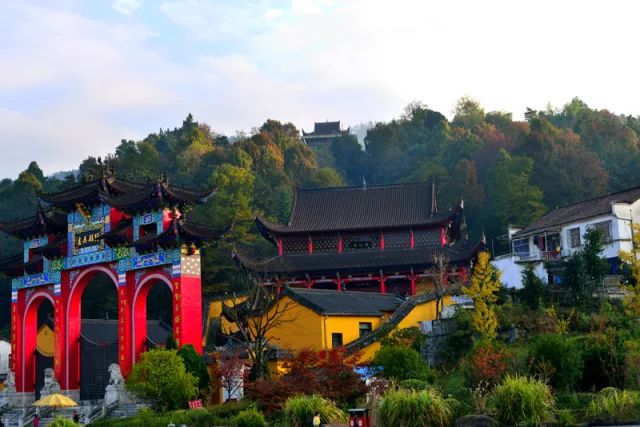 後前往九華山最大的單體寺廟【旃檀林(約30分鐘)】,遊覽九華山三大寶