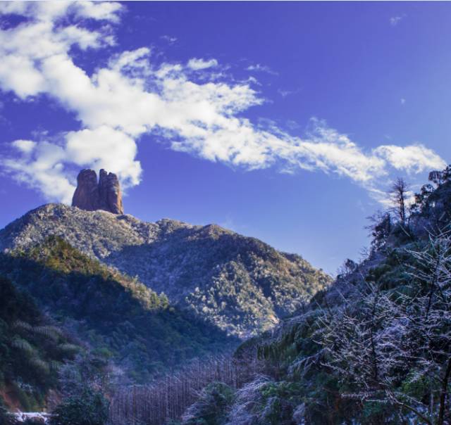 永州2018的初雪終於來了九嶷山三分石景區1月8號暫閉園一天