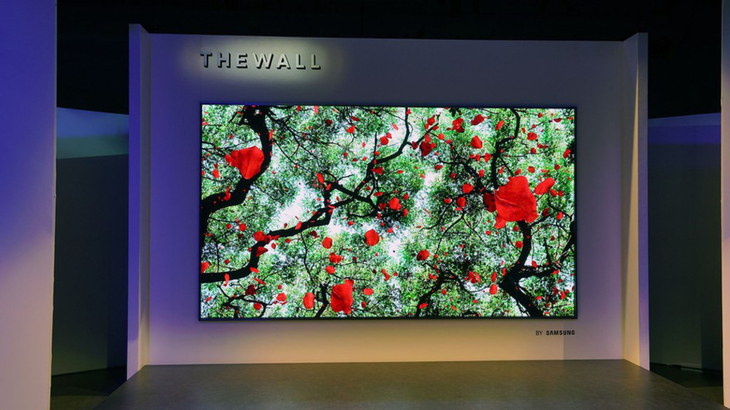 三星展示146英寸模块化电视 它的名字叫做“墙”